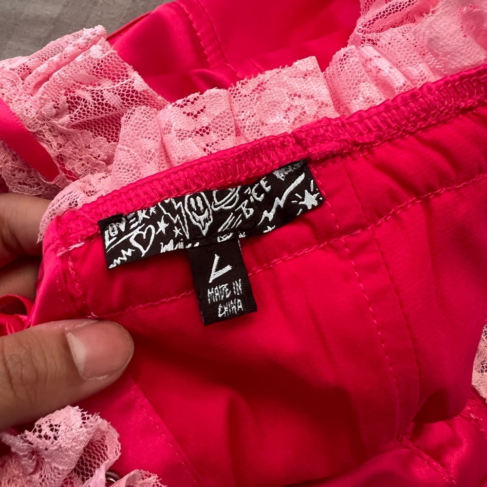 Dolls Kill Pink Lolita Corset Top - Picture 3 of 4